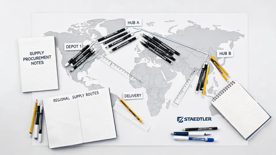 Stationery supply map for education office and design buyers